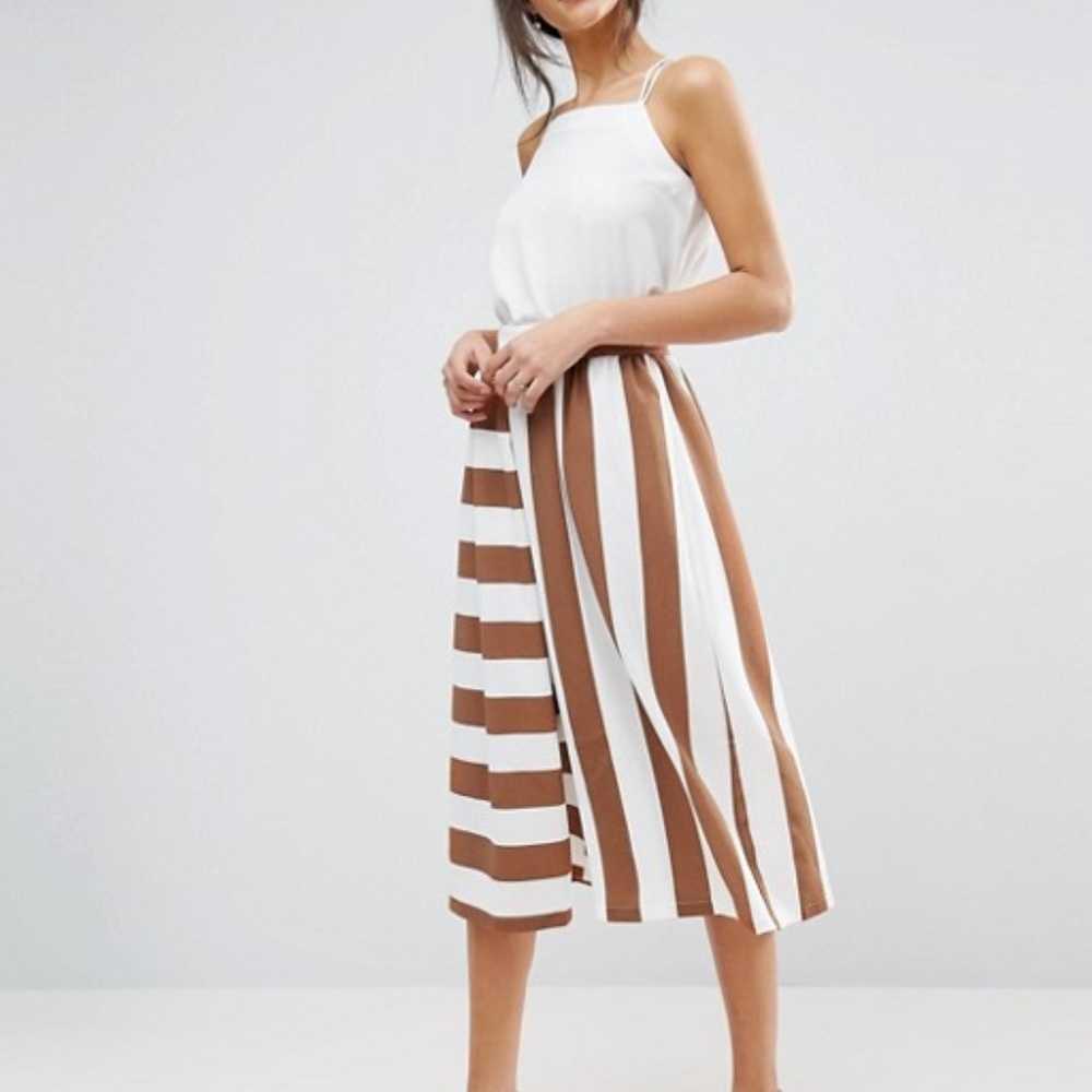 ASOS | Mixed Stripe Culotte Pants